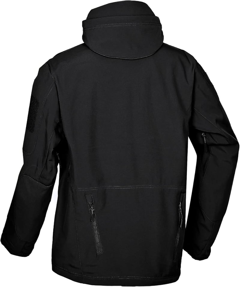 Wuzfully férfi softshell kabát taktikai vízálló téli dzseki kapucnival