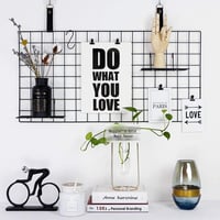 WUZILIN Nástenný mriežkový panel čierny 40x80 cm – DIY železná fotostena, multifunkčná nástenka na dekoráciu kuchyne a domova 3