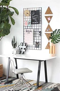 WUZILIN Nástenný mriežkový panel čierny 40x80 cm – DIY železná fotostena, multifunkčná nástenka na dekoráciu kuchyne a domova 7