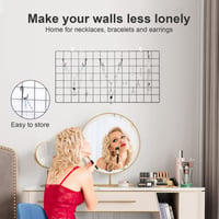 WUZILIN Nástenný mriežkový panel čierny 40x80 cm – DIY železná fotostena, multifunkčná nástenka na dekoráciu kuchyne a domova 8