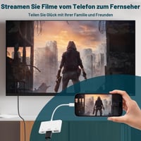 Wvoillty 3 v 1 Lightning HDMI adaptér pre iPhone a iPad, s certifikáciou Apple MFi, 1080P digitálny AV adaptér s funkciou OTG a nabíjaním, s podporou USB kľúčov, pre iPhone 14/13/12/11/XS/X 7