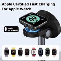 Wvoillty 3-in-1 Vezeték Nélküli Töltőállomás 15W MagSafe Kompatibilis iPhone 16/15/14/13 Apple Watch Qi2 Tanúsított 20W USB-C 7