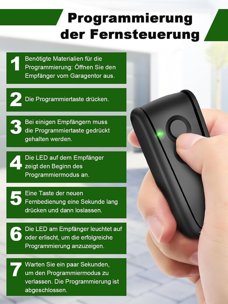Wvoillty 433.92 MHz Garázskapu Távirányító 2 Csatornás Kézi Adó Ecostar RSC2 RSE2 RSZ1 Liftronic