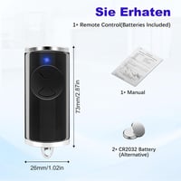 Wvoillty 868 MHz Kézi Távirányító Hörmann Garázskapu Nyitóhoz, 2 Gombos Kompatibilis HSE2BS Modellel 5