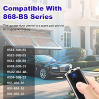 Wvoillty 868 MHz Kézi Távirányító Hörmann Garázskapu Nyitóhoz, 2 Gombos Kompatibilis HSE2BS Modellel 2