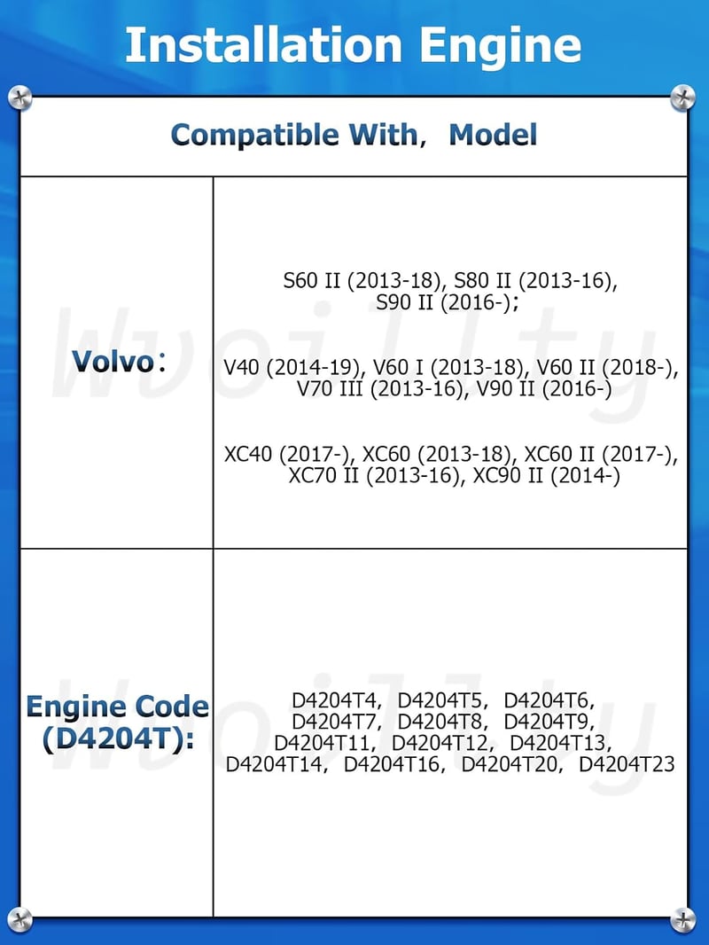 Wvoillty Vezérlésszíj Szerelő Eszköz Volvo 2.0D S60 V90 XC40 XC60 XC90