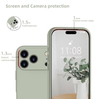 Silikónové puzdro WXX pre iPhone 17 Pro Max – ultra tenké s podšívkou z mikrovlákna, ochranný kryt z tekutého silikónu, matný povrch, 6,9 palca, medeno-zelená 2