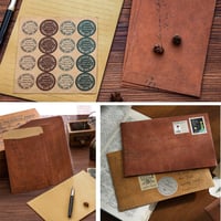 WYAN 60 plicuri vintage din hârtie kraft, maro, 15x10,5 cm, cu 60 de stickere, pentru invitații și scrisori 6