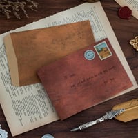 WYAN 60 plicuri vintage din hârtie kraft, maro, 15x10,5 cm, cu 60 de stickere, pentru invitații și scrisori 4