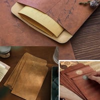 WYAN 60 plicuri vintage din hârtie kraft, maro, 15x10,5 cm, cu 60 de stickere, pentru invitații și scrisori 5