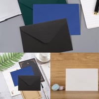 Sada 40 ks mini obálok WYAN, 15x10 cm, tmavozelené papierové obálky z kraftového papiera, klasické obálky, na svadbu, narodeniny, darčekové karty 3