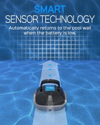 WYBOT Akkumulátoros Medence Takarító Robot, 100 Perc Autonóm Működés, Automatikus Parkolás - Dark Grey 5