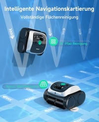 WYBOT C1 Akkumulátoros Medence Takarító Robot 150 Perc Autonóm Falvasaló Padló Tisztító - White 5