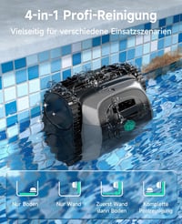 WYBOT C1 intelligens medence robot 150 perc futásidő, padló fal vízcsík tisztítás - Grey 4