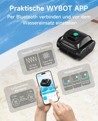 WYBOT C1 Medencetisztító Robot Akkumulátorral, Intelligens Útvonaltervezés, Automatikus Aljzat-, Vízszint- és Falreinigung, 150 perces Üzemi 7