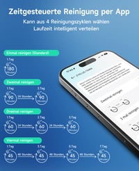 WYBOT C2 medencetisztító robot akkumulátoros, aljzat és fal, 150 m², dupla szűrés, 180 perc, App vezérlés, fekete-fehér 10