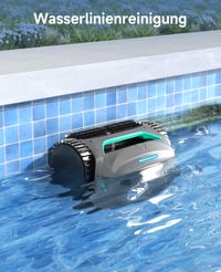 WYBOT C2 medencetisztító robot akkumulátoros, aljzat és fal, 150 m², dupla szűrés, 180 perc, App vezérlés, fekete-fehér 9