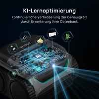 WYBOT C2 Vision-A baterijski robotski čistač bazena s AI kamerom, 8 načina rada, snažna usisna snaga, dvostruki filtar, čišćenje vodene linije, zidova i dna 3