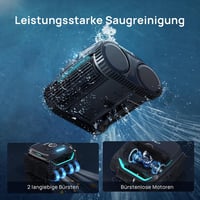 WYBOT C2 Vision-A Vezeték Nélküli Medence Takarító Robot, Kamera, 8 Mód, Erős Szívóerő - Black dark green 4