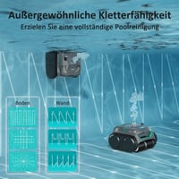 WYBOT C2 Vision AI bezdrôtový bazénový vysávač s kamerou a batériou, čistenie dna a stien, dvojúrovňová filtrácia, pre bazény do 180 m² 4