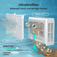 WYBOT C2 Vision AI bezdrôtový bazénový vysávač s kamerou a batériou, čistenie dna a stien, dvojúrovňová filtrácia, pre bazény do 180 m² 6