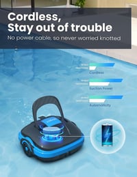 WYBOT Medence Robotporszívó Automata Parkolóval 50m² Sötétkék 3