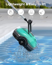 WYBOT vezeték nélküli medencetisztító robot 80 m2 feletti föld feletti medencéhez, dupla motoros porszívó, 100 perc, kettős szűrés, automata 4