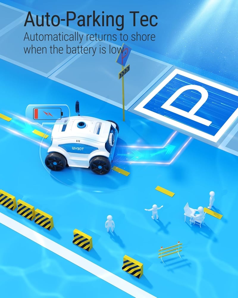 WYBOT WY1103 Vezeték Nélküli Medence Takarító Robot 120 Perc Üzemidő 120m²-ig