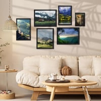 wyewye MDF drveni okvir za slike 50x70 cm, crni, s akrilnim staklom, za okomito i vodoravno postavljanje, za fotografije, postere i puzzle 3