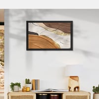 wyewye MDF drveni okvir za slike 50x70 cm, crni, s akrilnim staklom, za okomito i vodoravno postavljanje, za fotografije, postere i puzzle 4