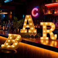 WYFCR Vintage Industrial LED Neon Bar Felirat Dekoráció Világító Betűk 8