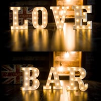 WYFCR Vintage Industrial LED Neon Bar Felirat Dekoráció Világító Betűk 6