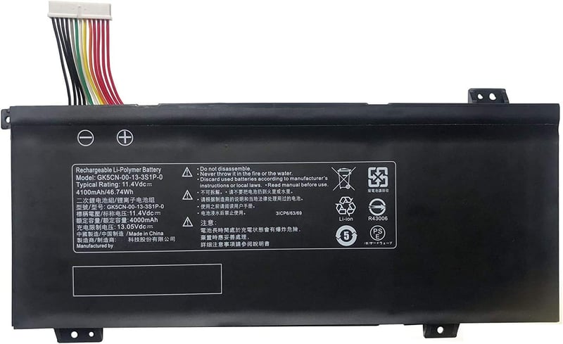 WYGUO Laptop Akkumulátor Getac TONGFANG GK5CN4Z GK5CN5Z GK5CN6Z GK5CQ7Z GK7CN6S Sorozathoz - 11.4V 46.7Wh Csereakkumulátor
