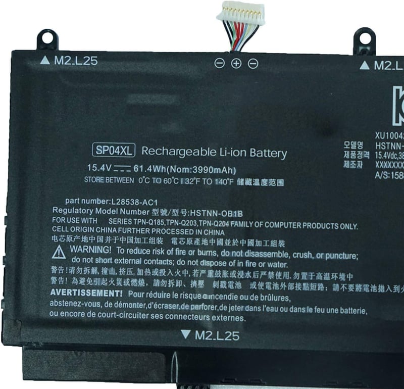 WYGUO SP04XL Laptop Akkumulátor HP Spectre X360 13-AP Sorozathoz - 61Wh, 15.4V, 4 Cellás Csereakkumulátor Kompatibilis L28538-AC1 Modellekke