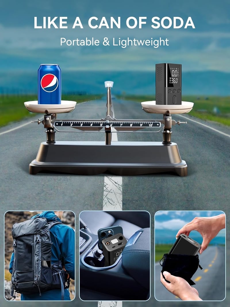 WYRIAZA 150 PSI elektromos légpumpa 4 módú digitális kijelzővel kerékpár autó motorkerékpár - #1
