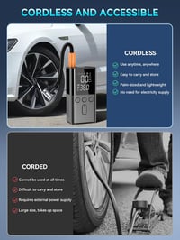 WYRIAZA 150 PSI elektromos légpumpa 4 módú digitális kijelzővel kerékpár autó motorkerékpár - #1 4