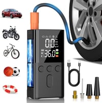 WYRIAZA 150 PSI elektromos légpumpa 4 módú digitális kijelzővel kerékpár autó motorkerékpár - #1 1