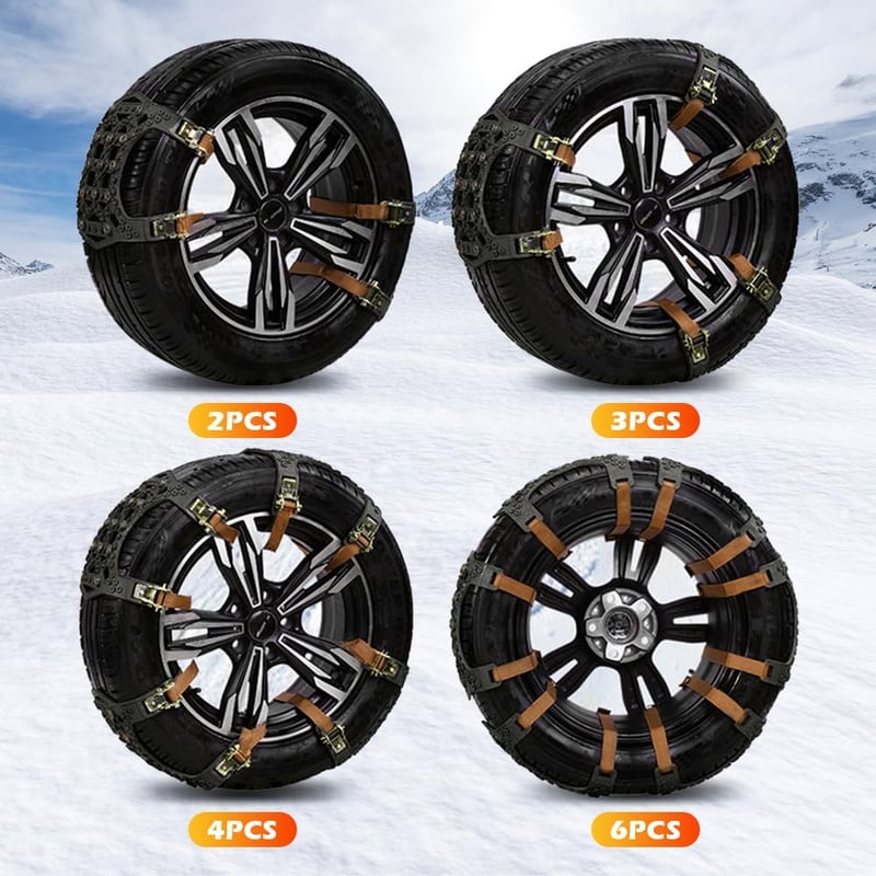 WYRIAZA univerzális hólánc gyors szerelés autóhoz 6 darab 165 265 mm R15 R19 205 55 R16 225 55 R17 205 60 R16 215 65 R16