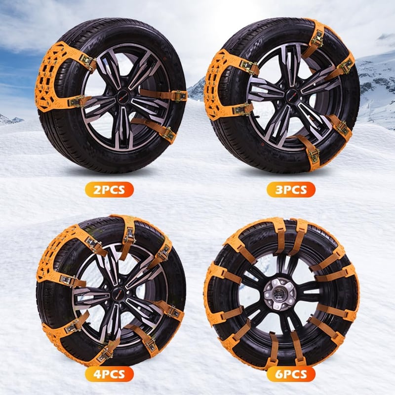 WYRIAZA Univerzális Hólánc Gyorsszerelés 165-265mm R15-R19 6db Autó Téli