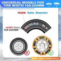 WYRIAZA Univerzális Hólánc Gyorsszerelés 165-265mm R15-R19 6db Autó Téli 5