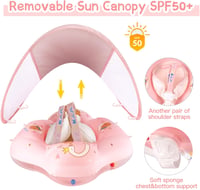 WYRIAZA Úszógumi Napellenzővel SPF 50+ Babáknak 5-16 kg Egyensúlygolyóval - S (5-8KGS) 4