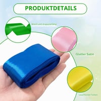 Bandă din Satin WYTNB, 6 Role, Lățime 50 mm, Panglică Decorativă pentru Cadouri, 10 m, Ghirlandă din Satin Mătăsos 3