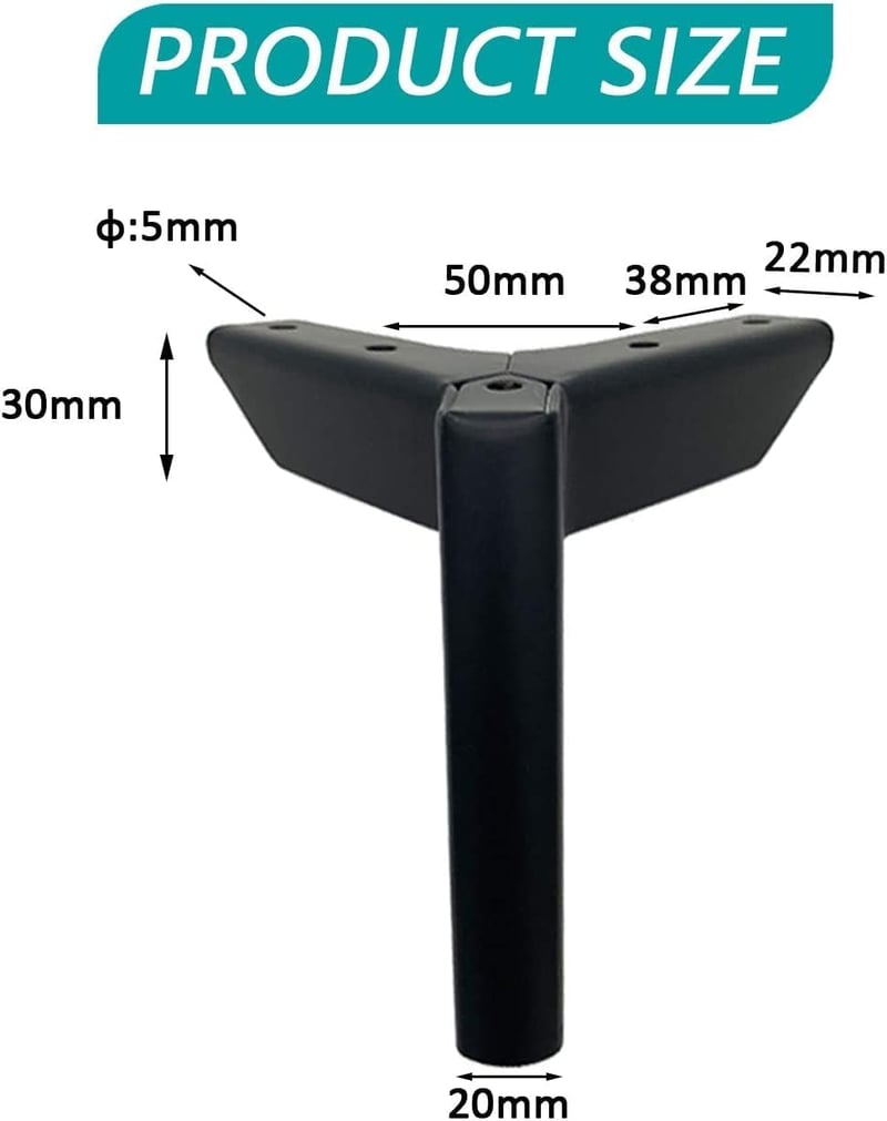 WZCMLJ 4 db fekete bútor láb 12 cm fém szekrény láb asztal szék kanapé