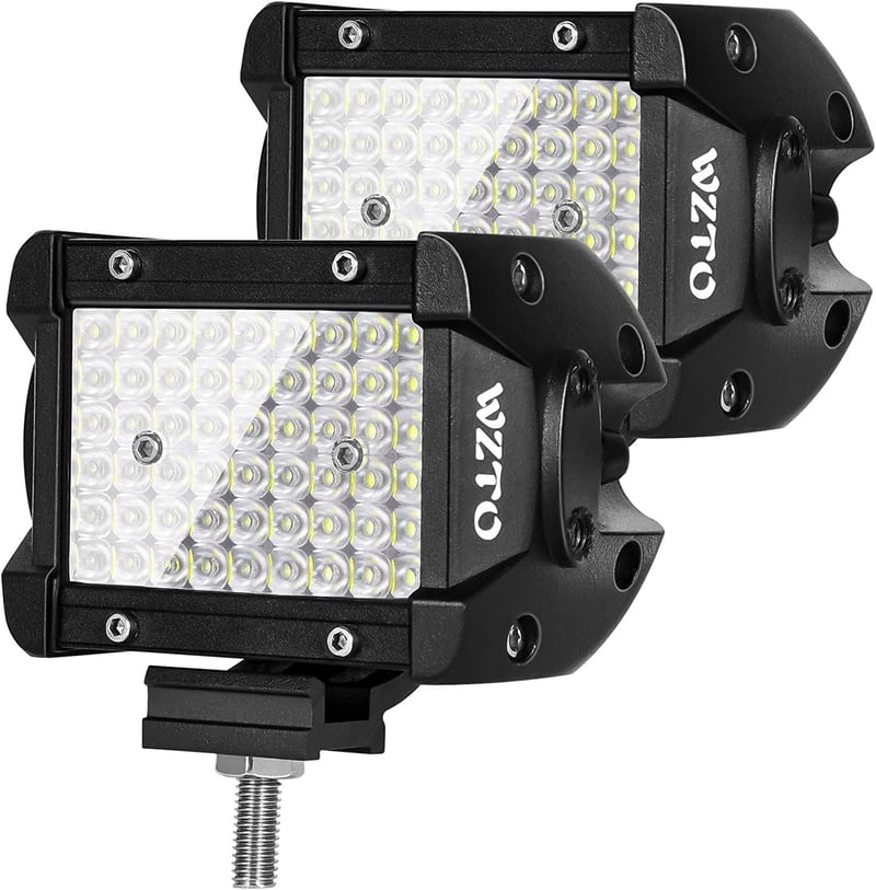 Lumină de lucru LED și far suplimentar WZTO - Proiector auxiliar impermeabil 300W pentru motocicletă, lumină de poziție spate
