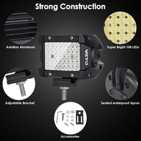 Lumină de lucru LED și far suplimentar WZTO - Proiector auxiliar impermeabil 300W pentru motocicletă, lumină de poziție spate 4