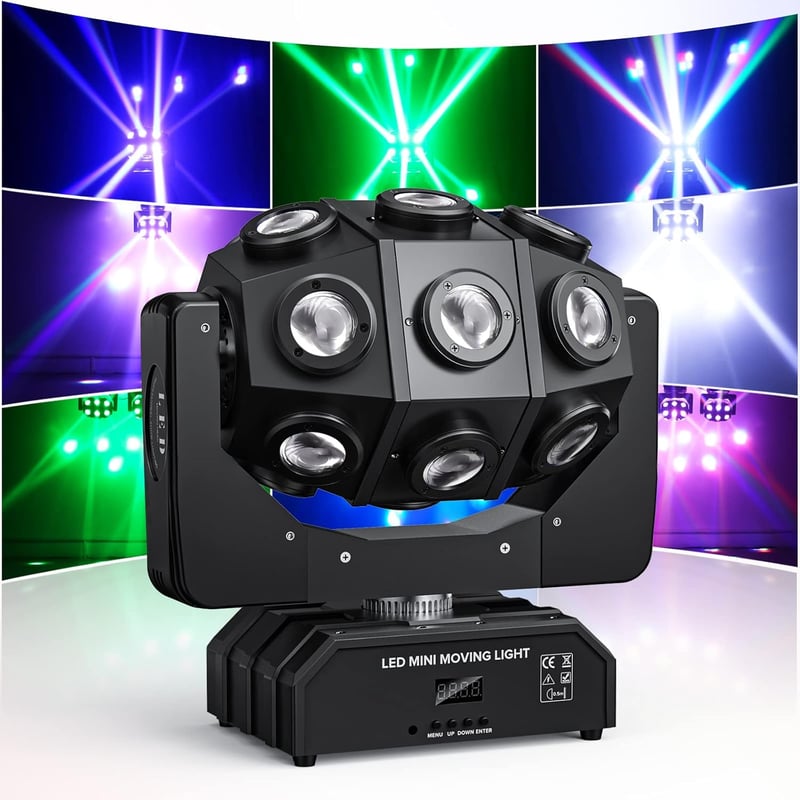 WZYBUTA 180 W LED mozgó fejű disco lámpa RGBW DMX 512 csatornás színpadi fény clubhoz esküvőre karácsonyra