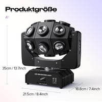 WZYBUTA 180 W LED mozgó fejű disco lámpa RGBW DMX 512 csatornás színpadi fény clubhoz esküvőre karácsonyra 3