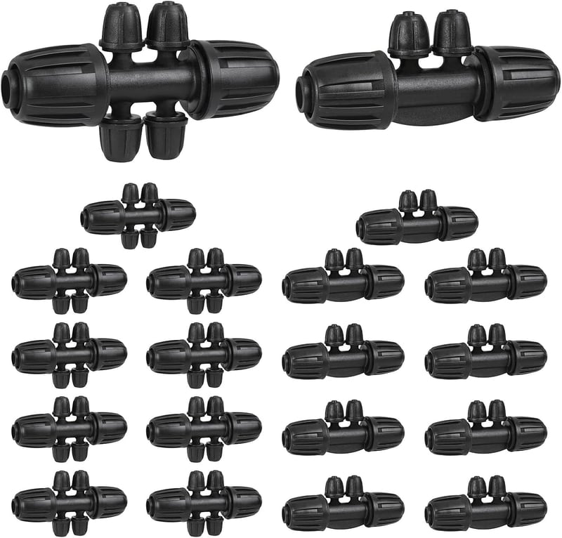 Wzzy Gurden 20db Csepegtetőrendszer Adapter Szett 16mm Csőhöz 4-6 Irányú