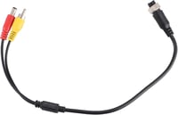 X AUTOHAUX 1 buc. cablu adaptor cameră marșarier auto 40 cm, M12 4 pini mamă la RCA AV DC tată 6