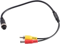 X AUTOHAUX 1 buc. cablu adaptor cameră marșarier auto 40 cm, M12 4 pini mamă la RCA AV DC tată 1